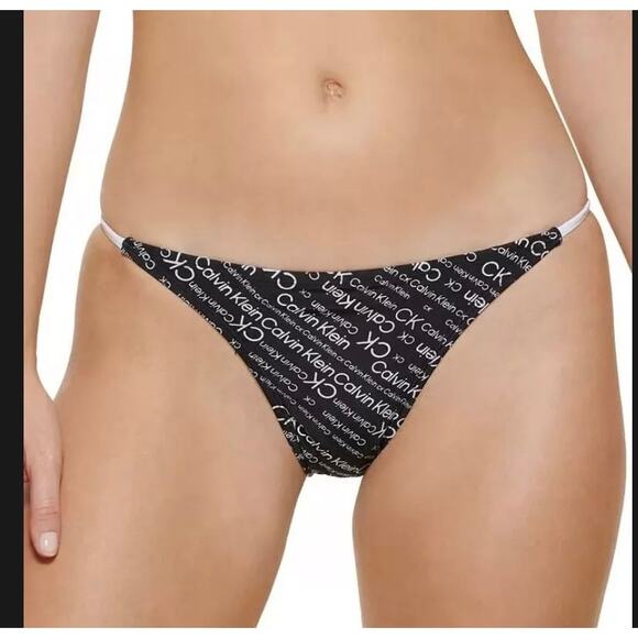 Calvin Klein Skinny Strap Logo Bikini Bottom XL NWT - Picture 1 of 5